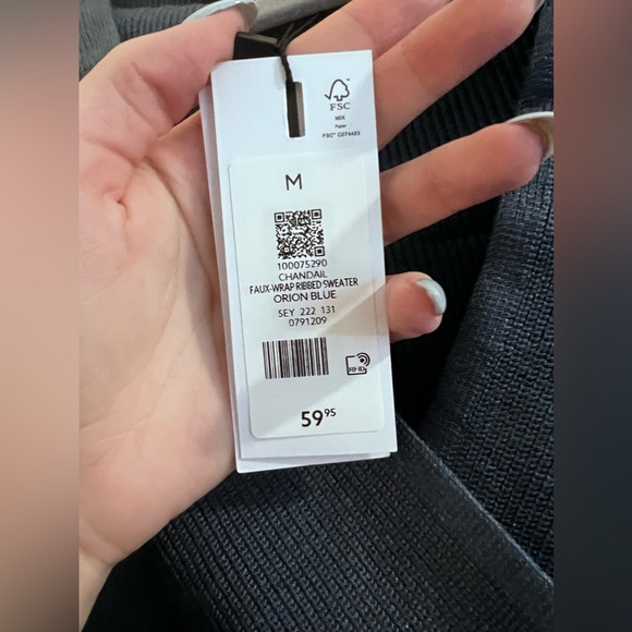 Dynamite Faux Wrap Ribbed Sweater - Picture 3 of 3